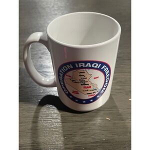 Unbranded White Coffee Mug Operation Iraqi Freedom FOB Kalsu Iraq